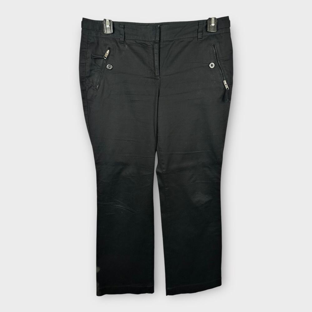 Ann Taylor Loft Womens size 12 Marisa Trouser Pants Bootcut Flare Black